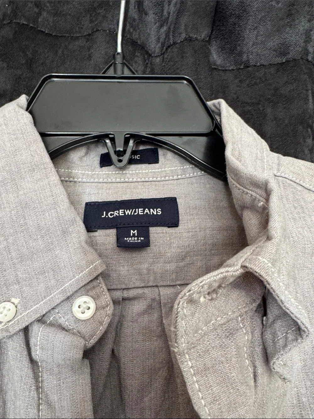 J. Crew Men’s Button-Down in Light Gray - thick high quality shirt Size M